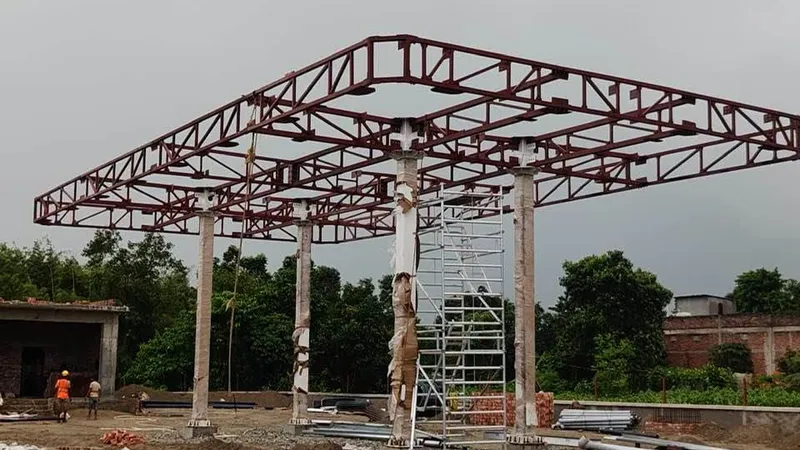 Prefab Petrol Pump Canopy Manufacturer - JIO-BP Birpur Project Spotlight